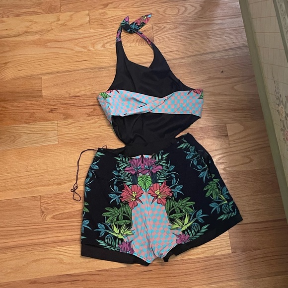 Mara Hoffman tie back cutout romper - Picture 7 of 7